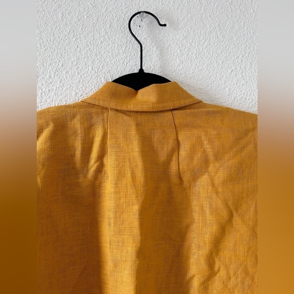 Nordstrom 100% Ramie Oversized Women’s Open Front Blazer P/ Small Mustard yellow - Picture 9 of 9